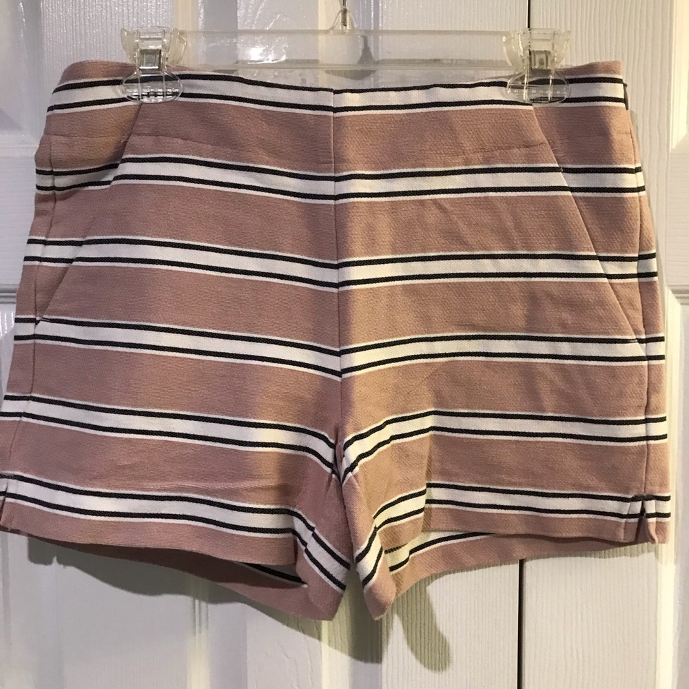 LOFT Dusty pink striped shorts